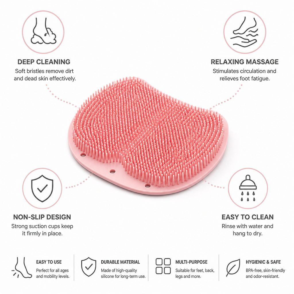 Foot Scrubber & Massager Hands-Free Non-Slip