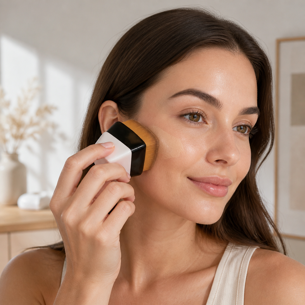 Foundation Brush Hexagonal Soft Synthetic Bristles