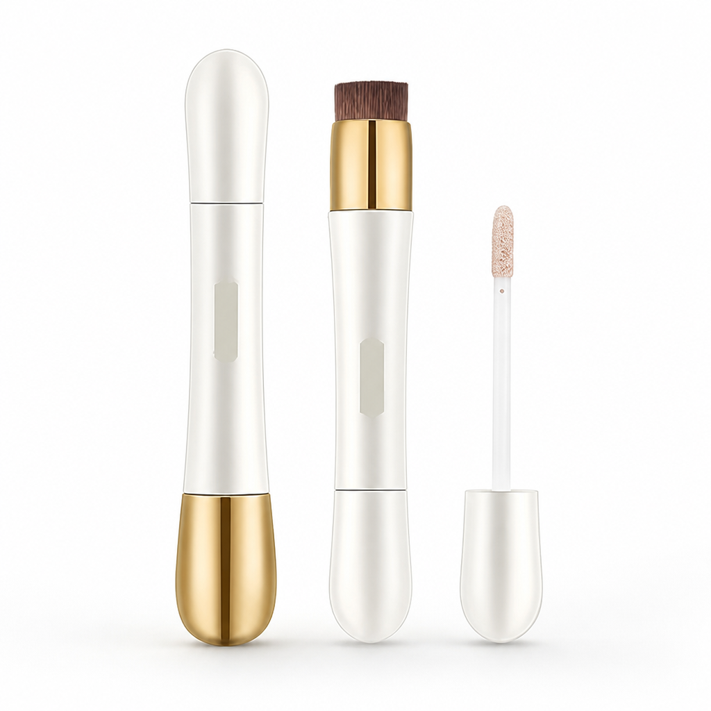 Foundation & Concealer Stick Waterproof Built-In Brush