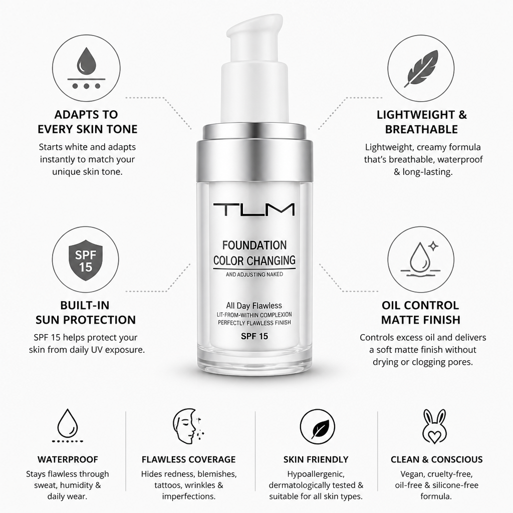 Foundation Shade-Adapting Lightweight Matte SPF 15