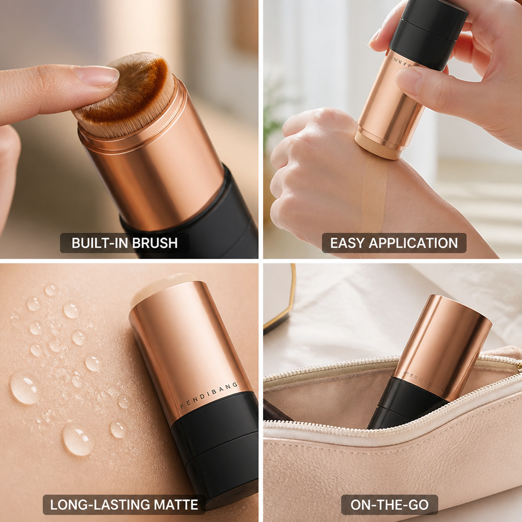 Foundation Stick Integrated Curved Brush Natural Matte Finish