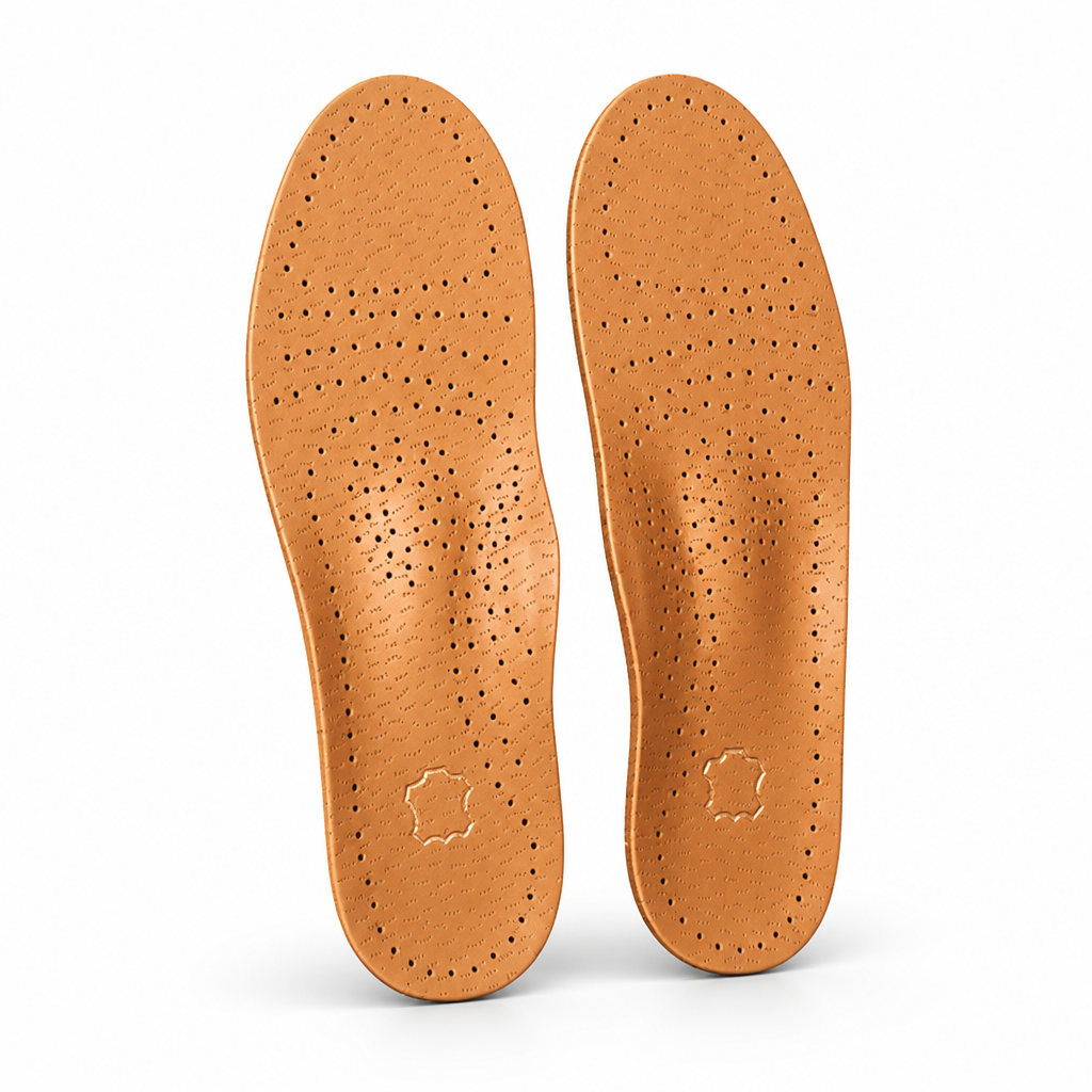 Full Foot Insoles Leather Arch Support Two Pairs