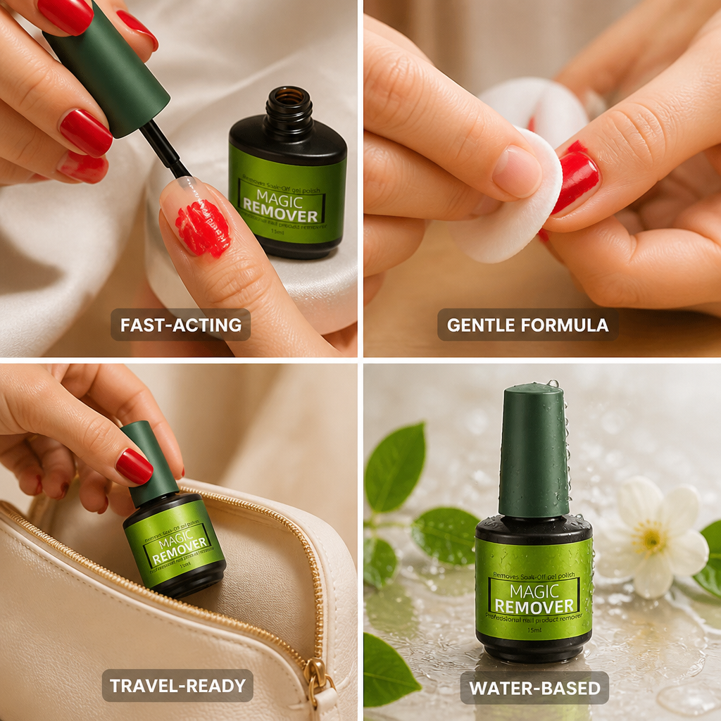 Gel Nail Polish Remover Fast-Acting Water-Based Travel Set