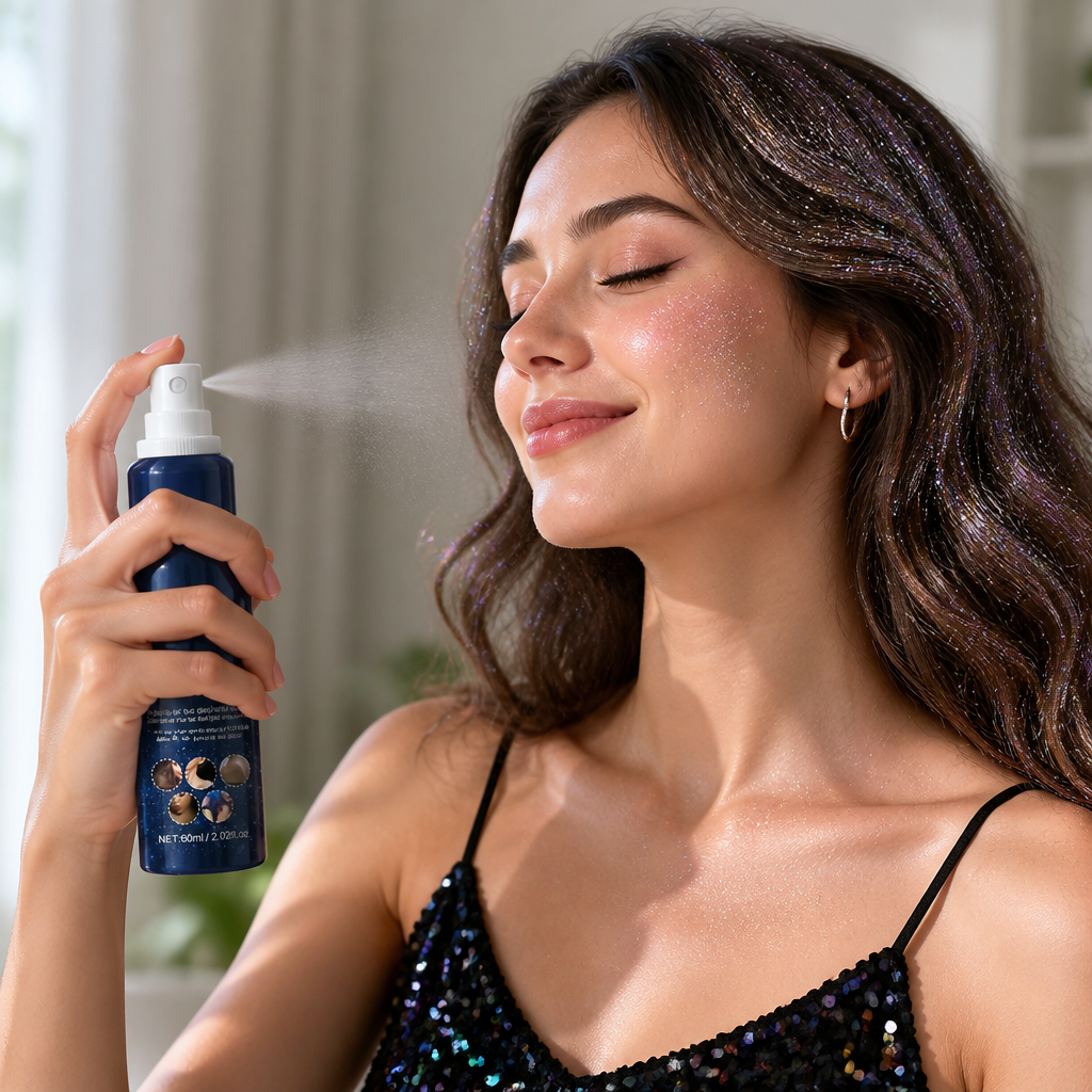 Glitter Spray Cosmetic-Grade Long-Lasting Easy Wash Out