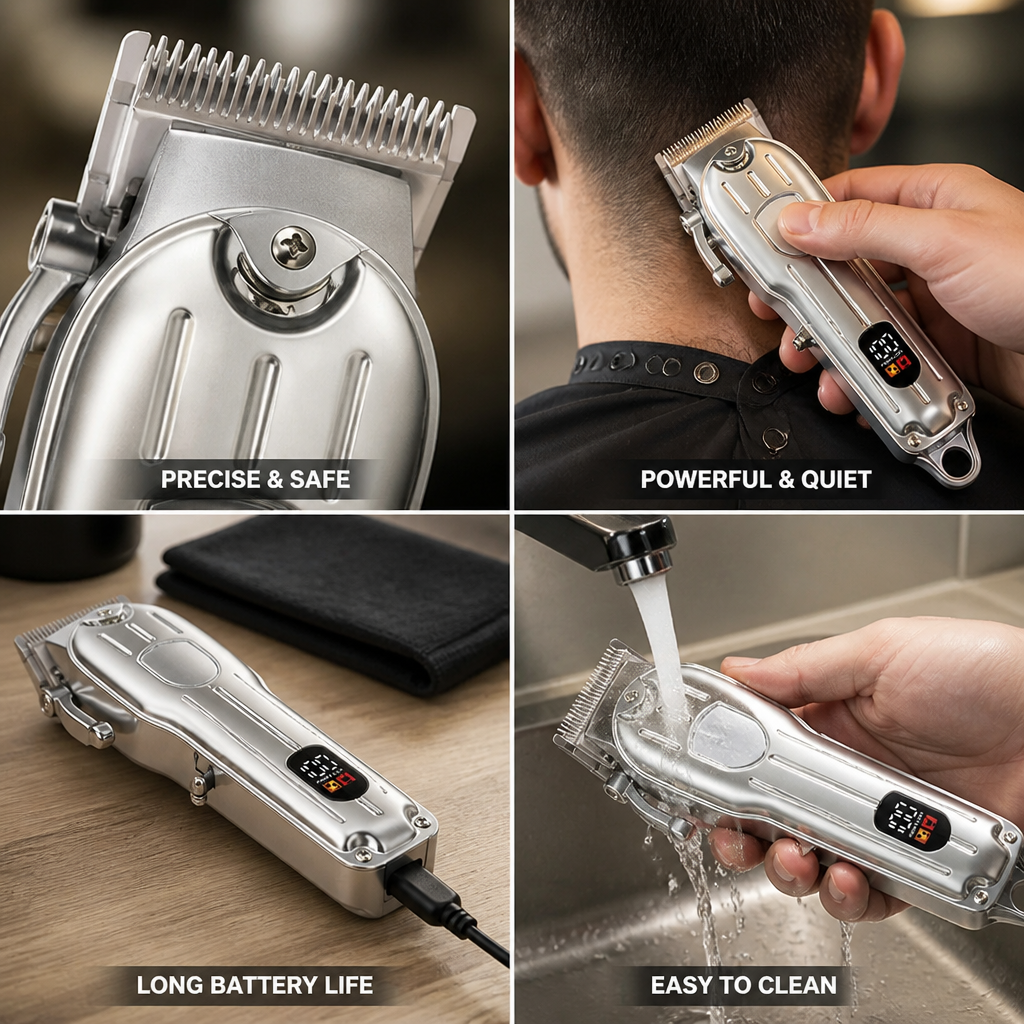 Hair Clipper Rechargeable Quiet 5-Hour Battery