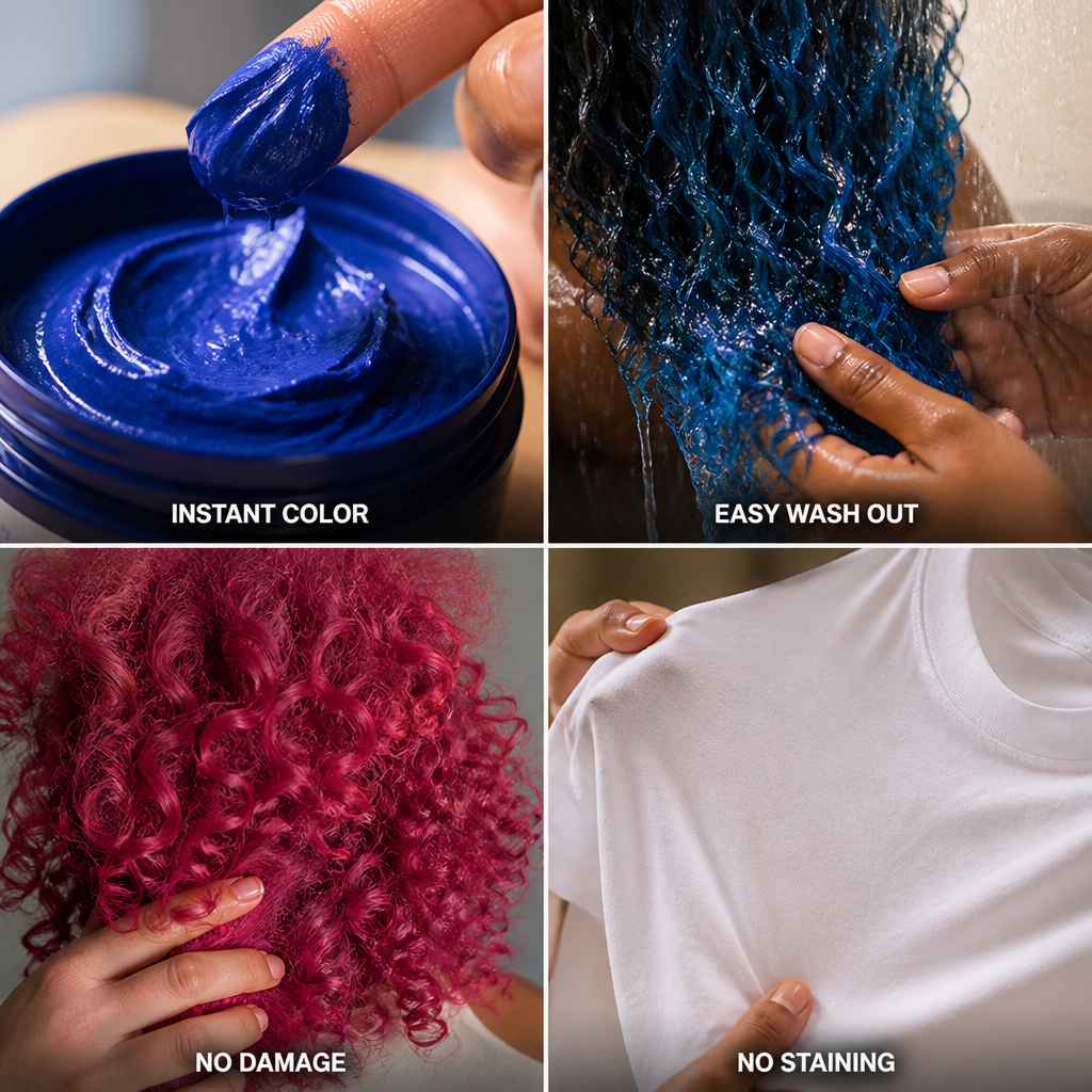 Hair Color Pomade Washable Instant Vibrant Color