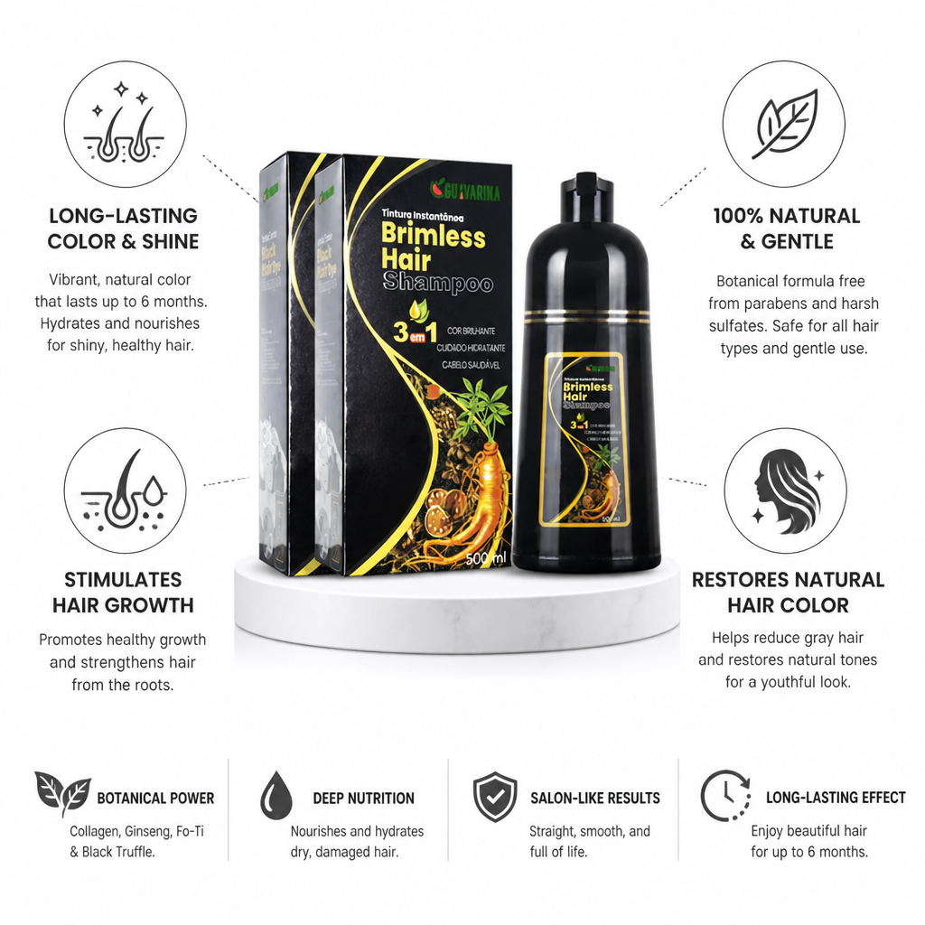 Hair Coloring Shampoo Botanical Collagen Up To 6 Months