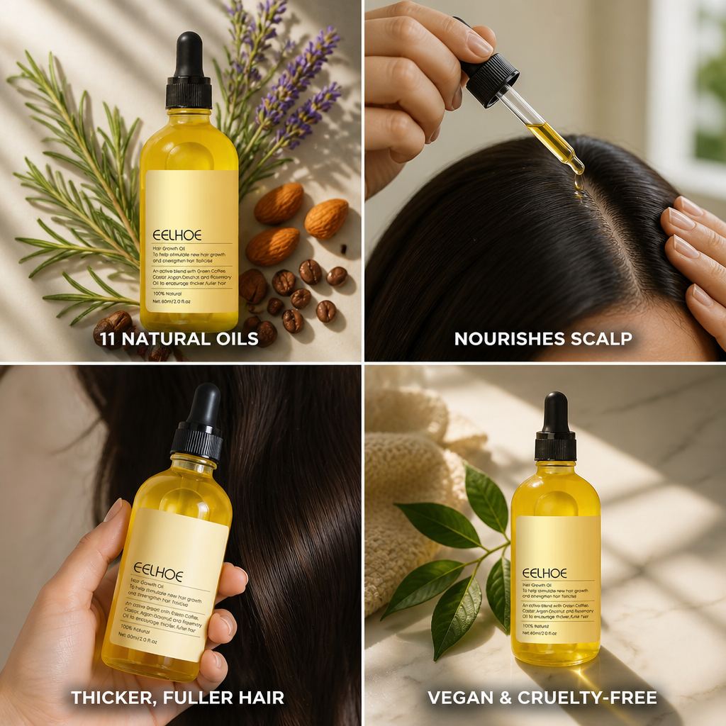 Hair Growth Oil 11 Natural Oils Vegan & Cruelty-Free