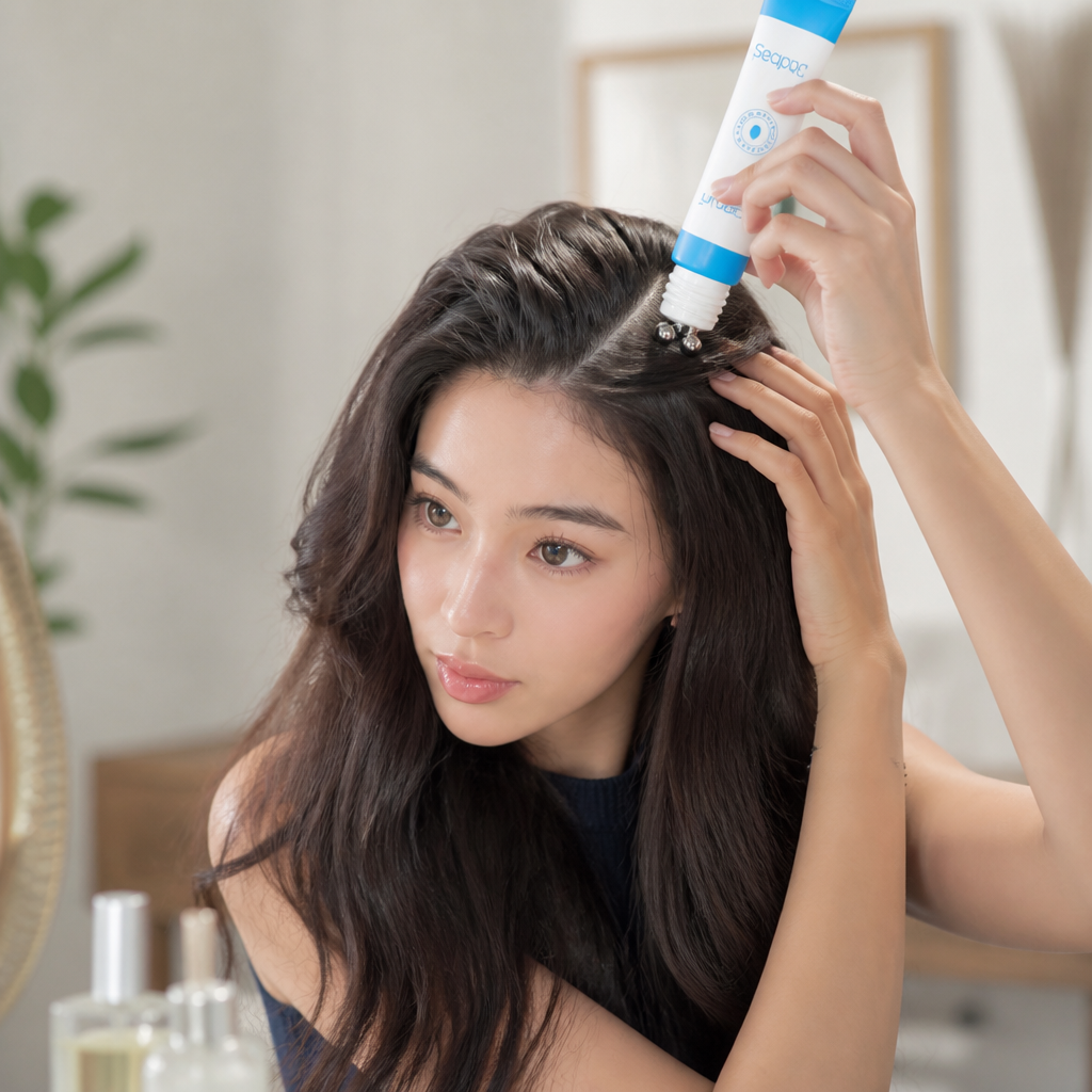 Hair Regrowth Serum & Massager Cooling Follicle Strengthening