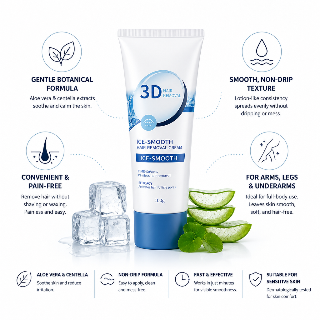Hair Removal Cream Aloe Vera & Centella Non-Drip
