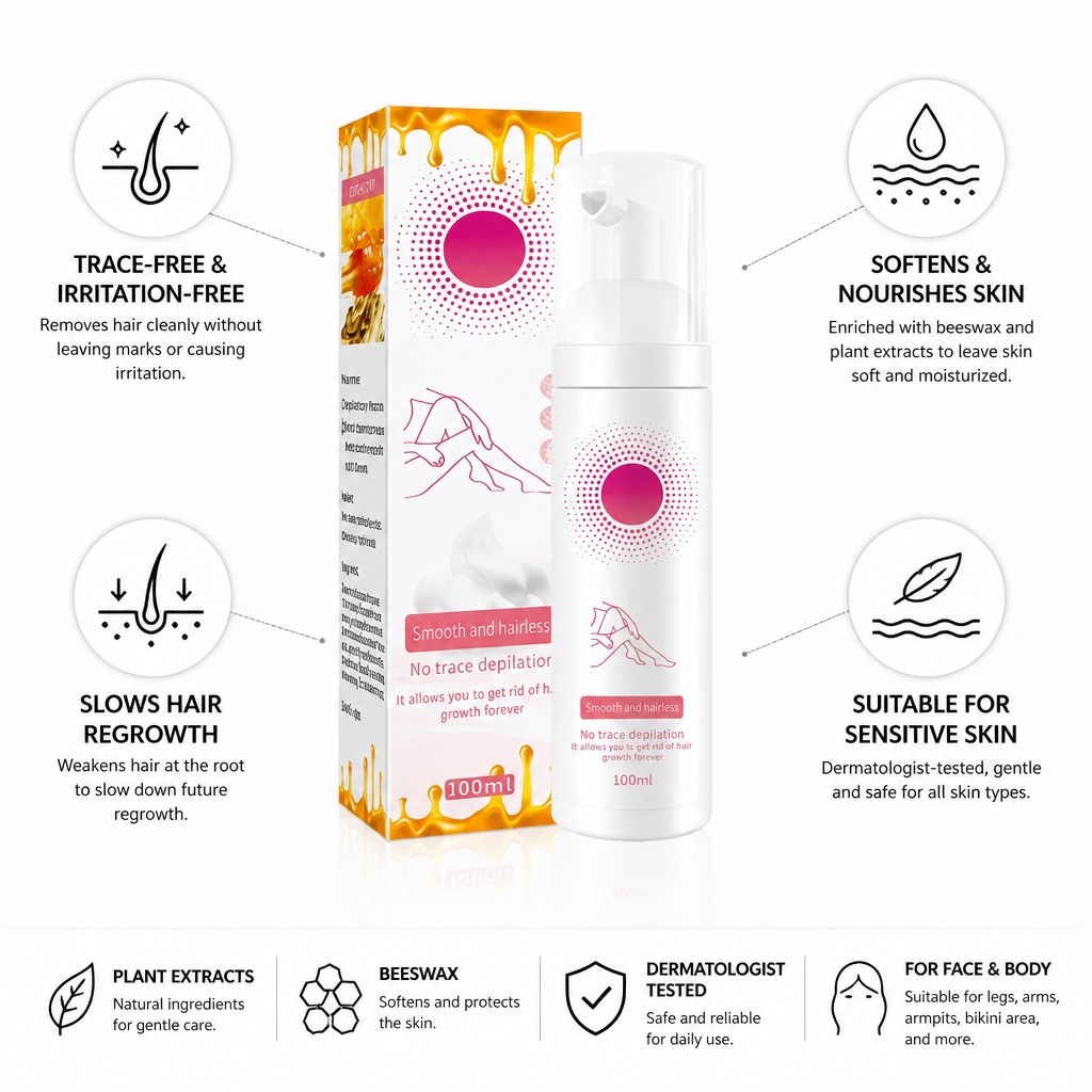 Hair Removal Spray Trace-Free Beeswax & Plant Extracts 100ml