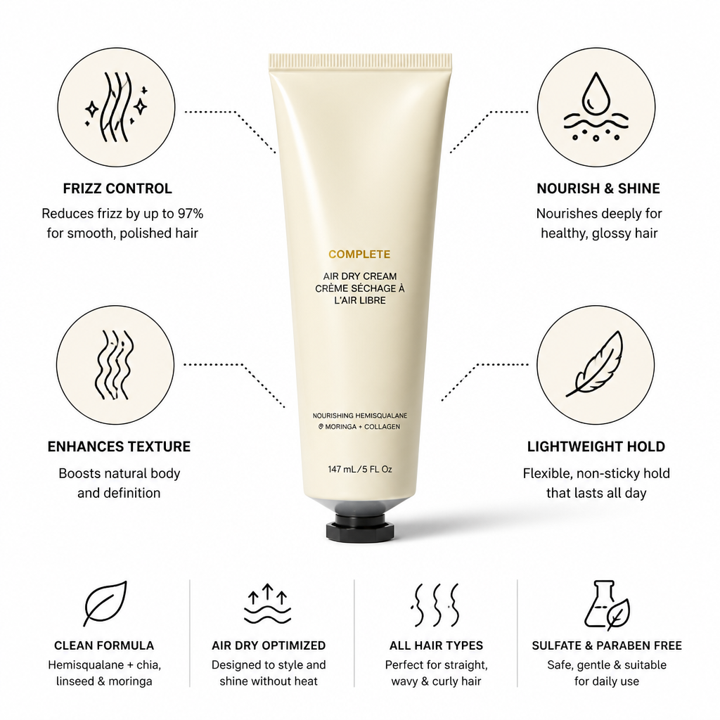 Hair Serum Anti-Frizz Shine-Boosting Chia & Moringa