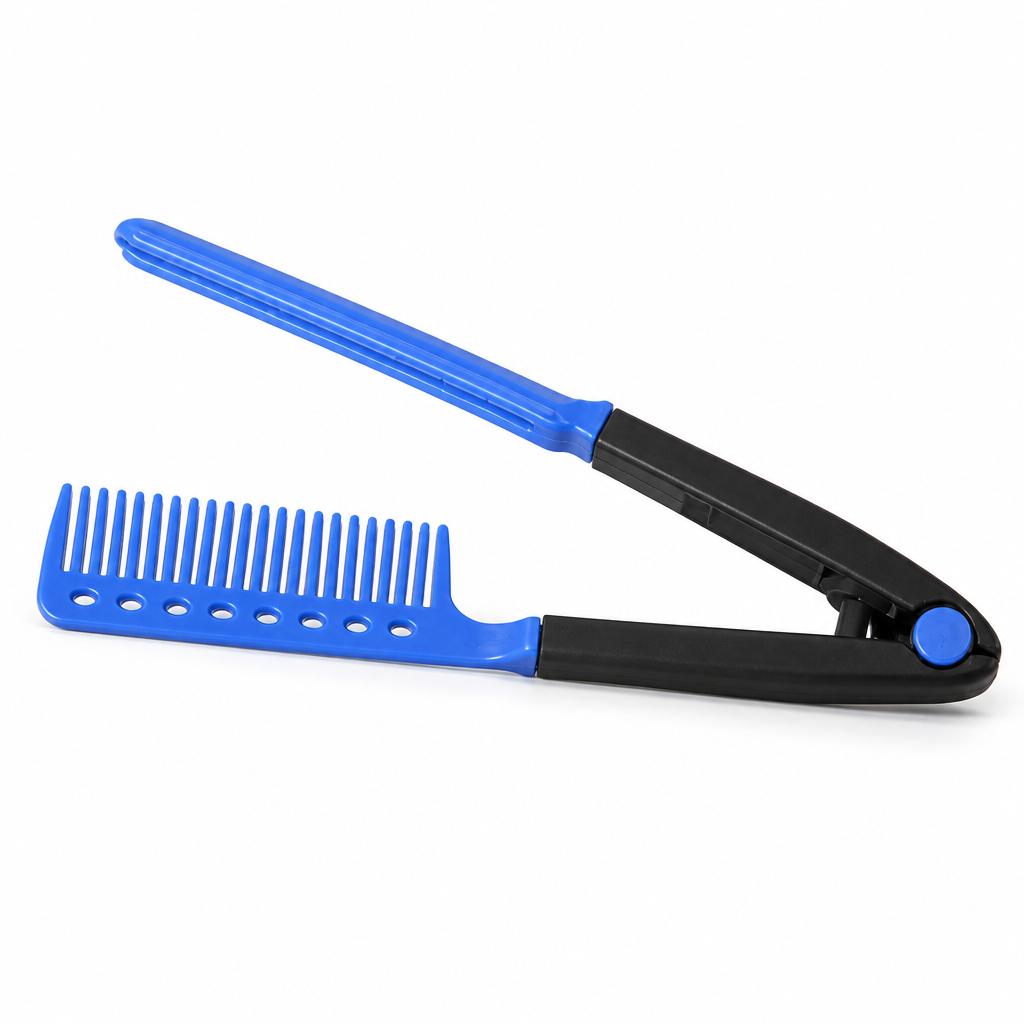 Hair Straightening Comb V-Shaped Clip Heat-Resistant ABS