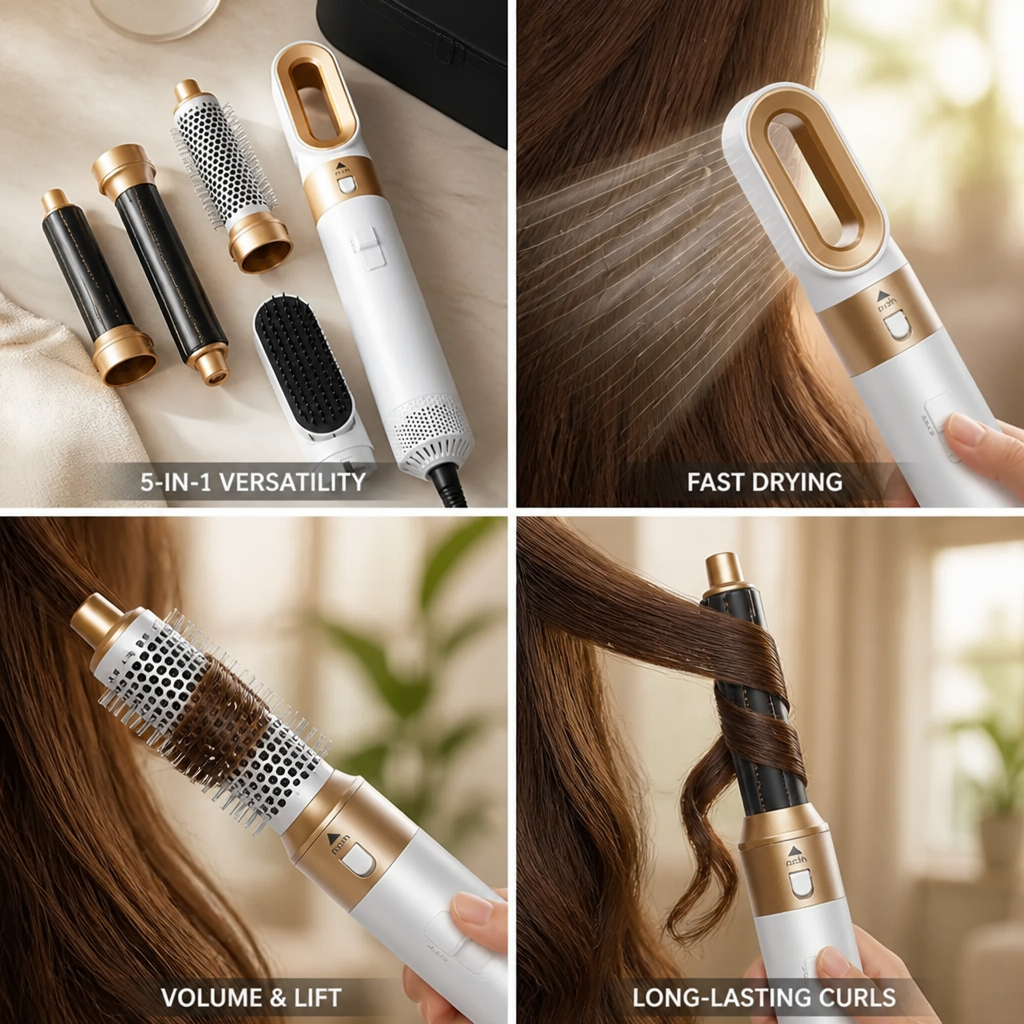 Hair Styler 5-in-1 Coanda Curling & Volumizing Brush