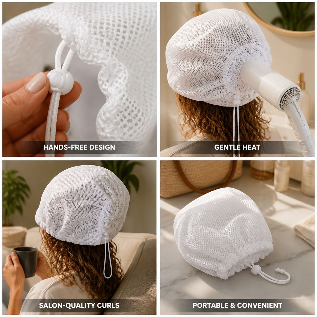 Hair Styling Cap Hands-Free Blow-Dry & Gentle Heat