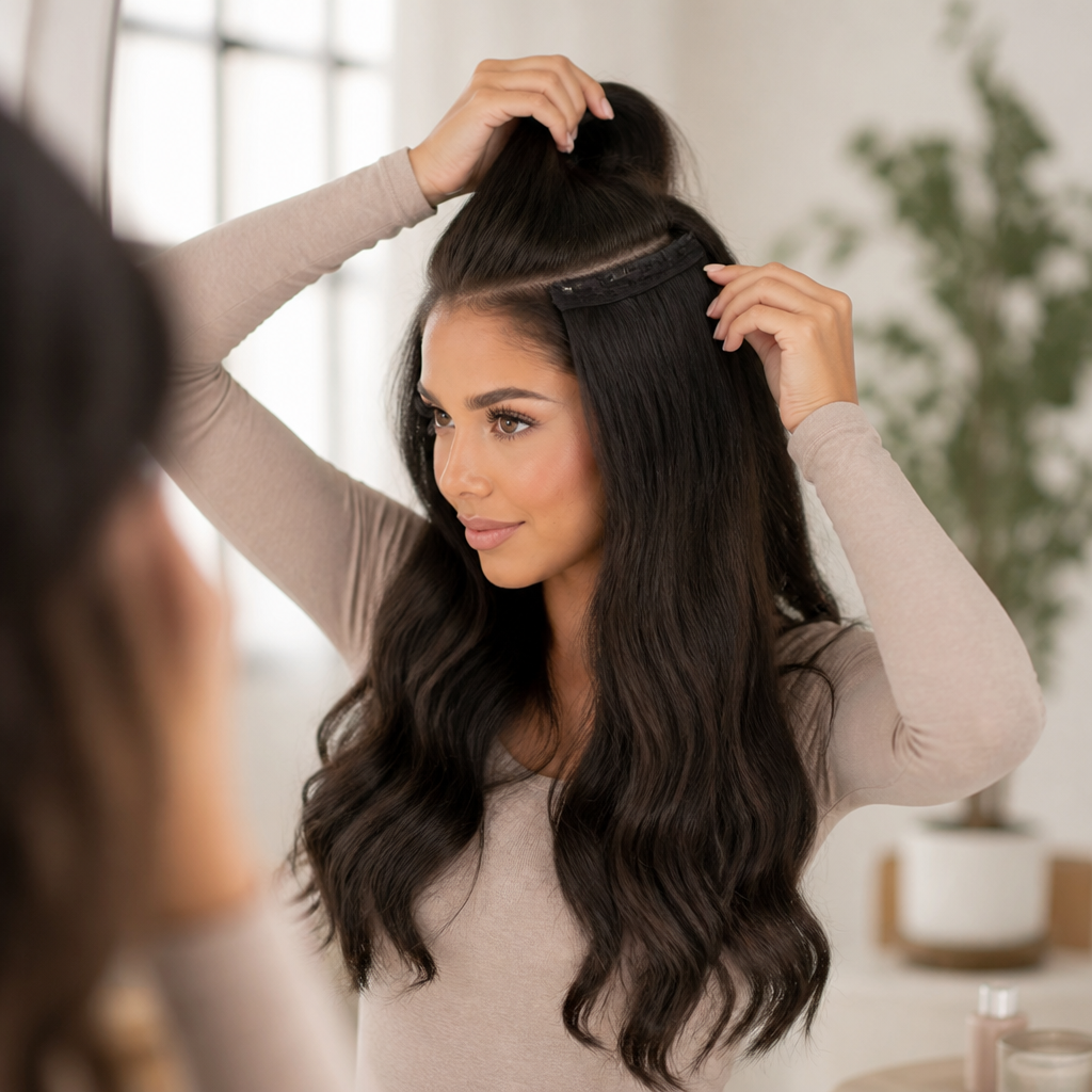 Halo Hair Extensions Invisible Wire Natural Look Heat Resistant