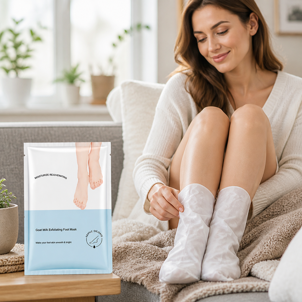 Hand & Foot Mask Goat Milk Protein Long-Lasting Hydration