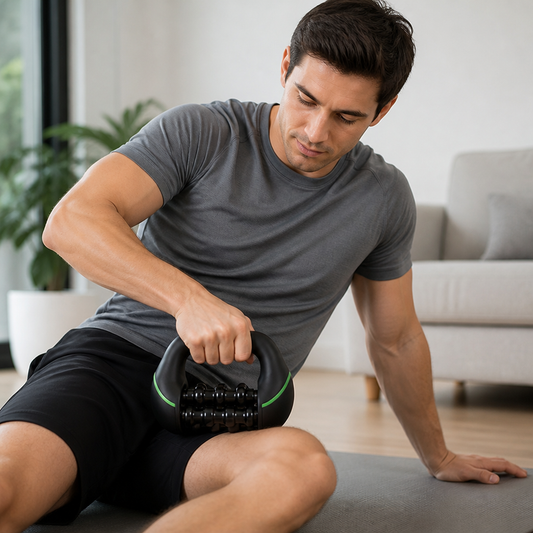 Handheld Massage Roller 360° Rolling 8-Speed Cordless