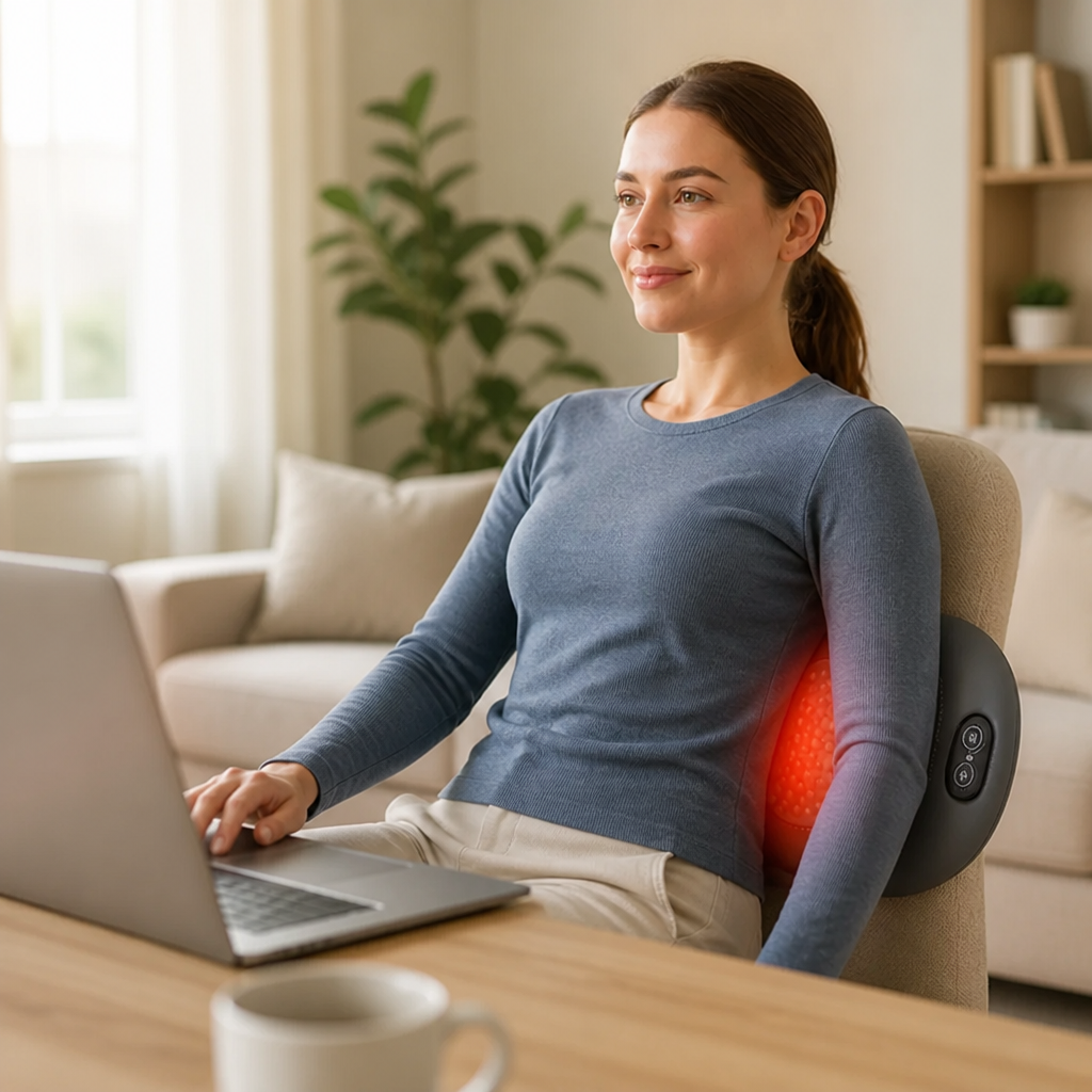 Heat & Vibration Back Massager (Lumbar Support)