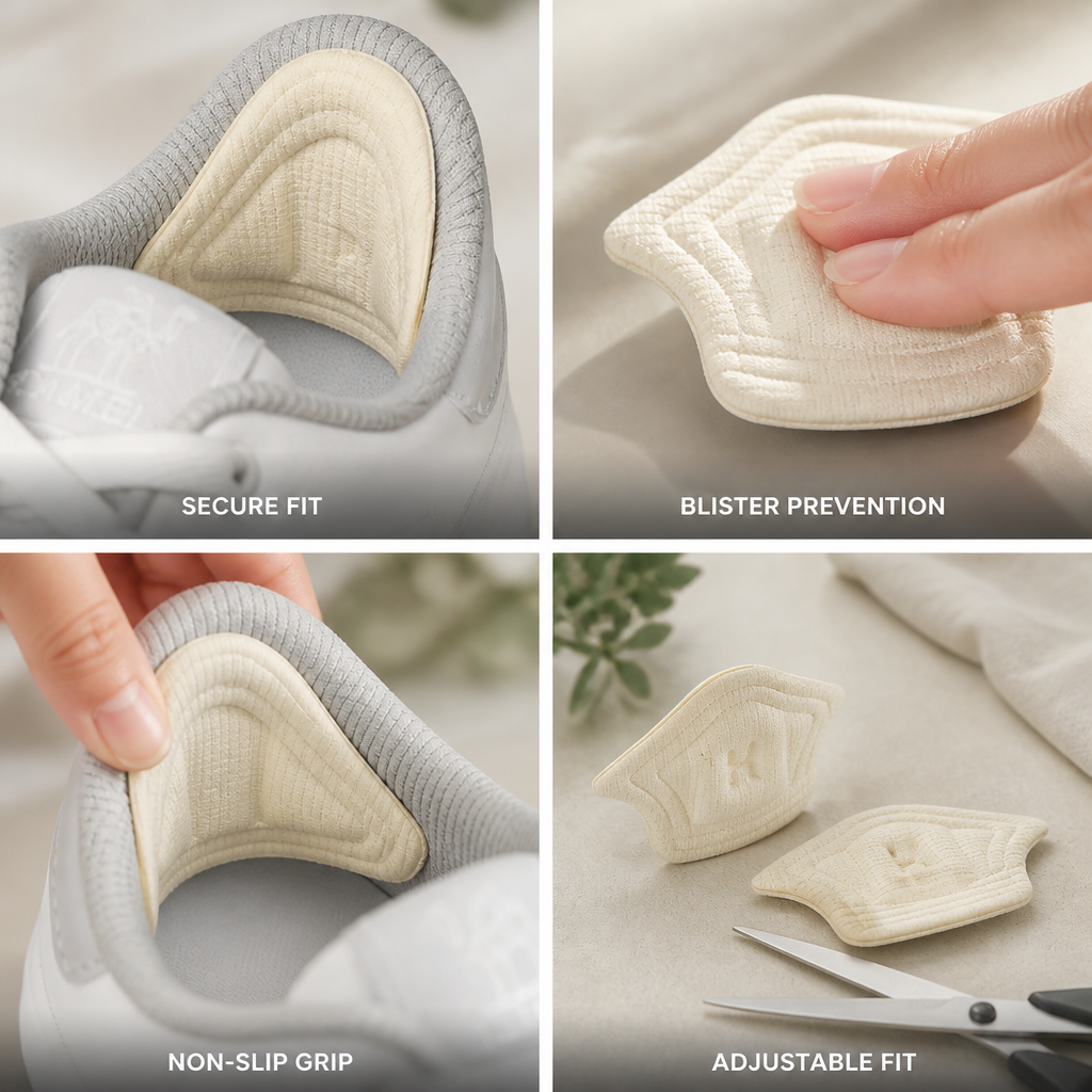Heel Grips Cushioned Non-Slip Self-Adhesive