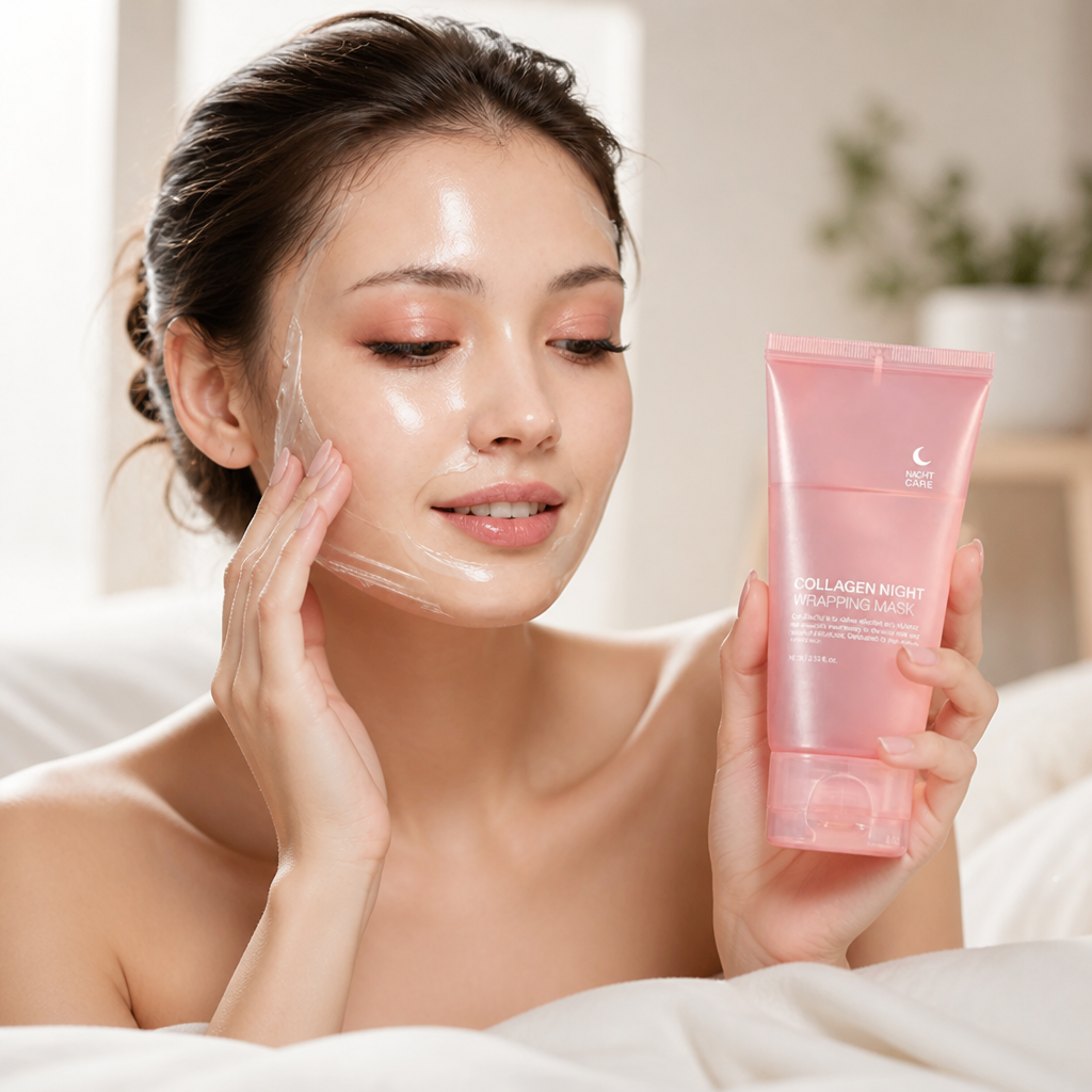 Hydrogel Night Mask Organic Collagen & Hyaluronic Acid Intensive Hydration