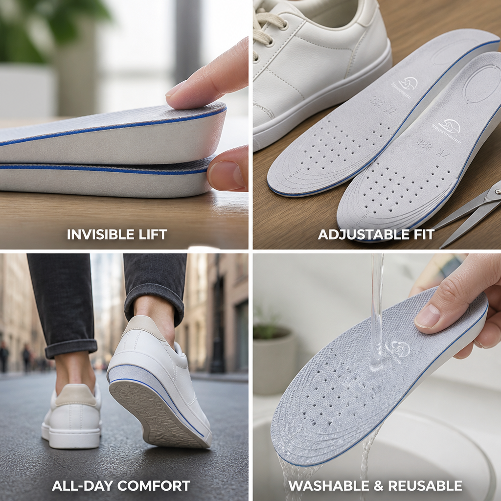 Insoles Invisible Adjustable Lift Up To 1.4 In