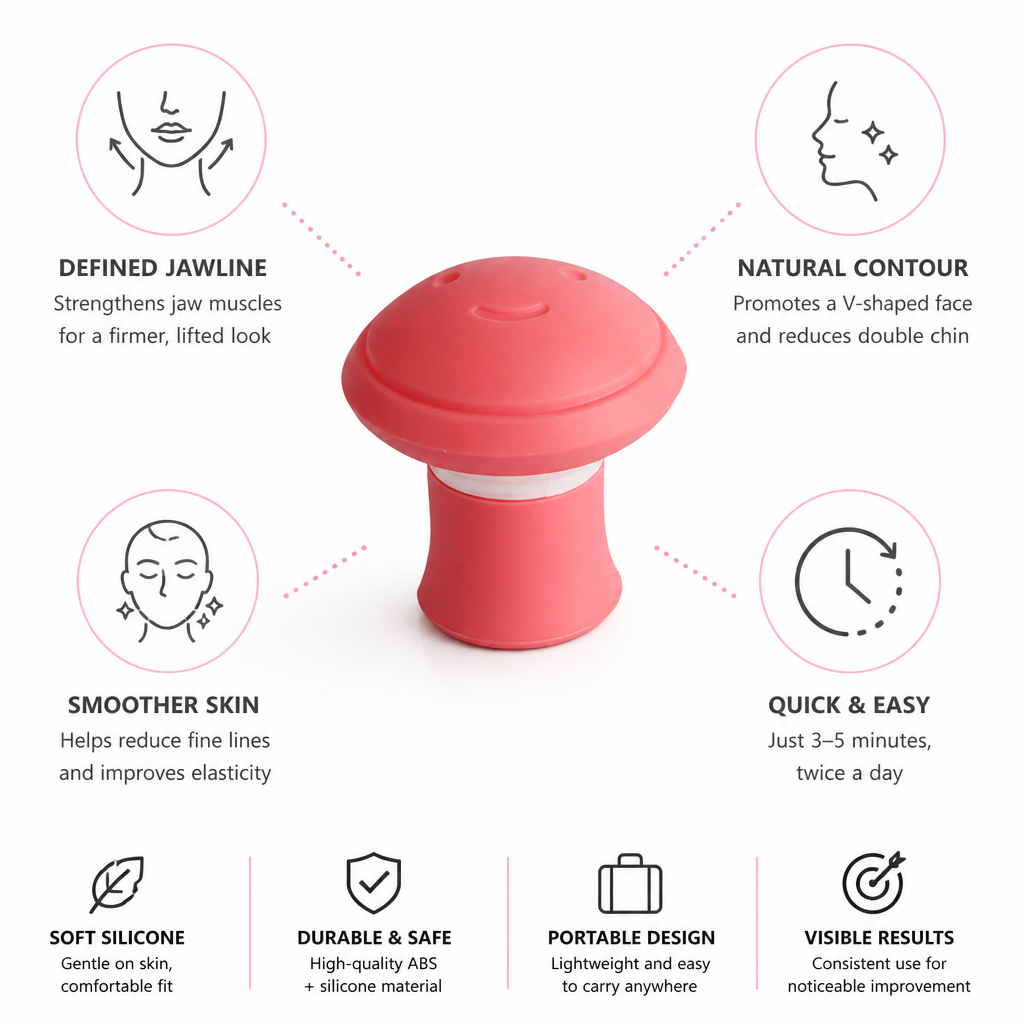 Jawline Trainer V-Shaped Contouring Soft Silicone & Comfortable Fit