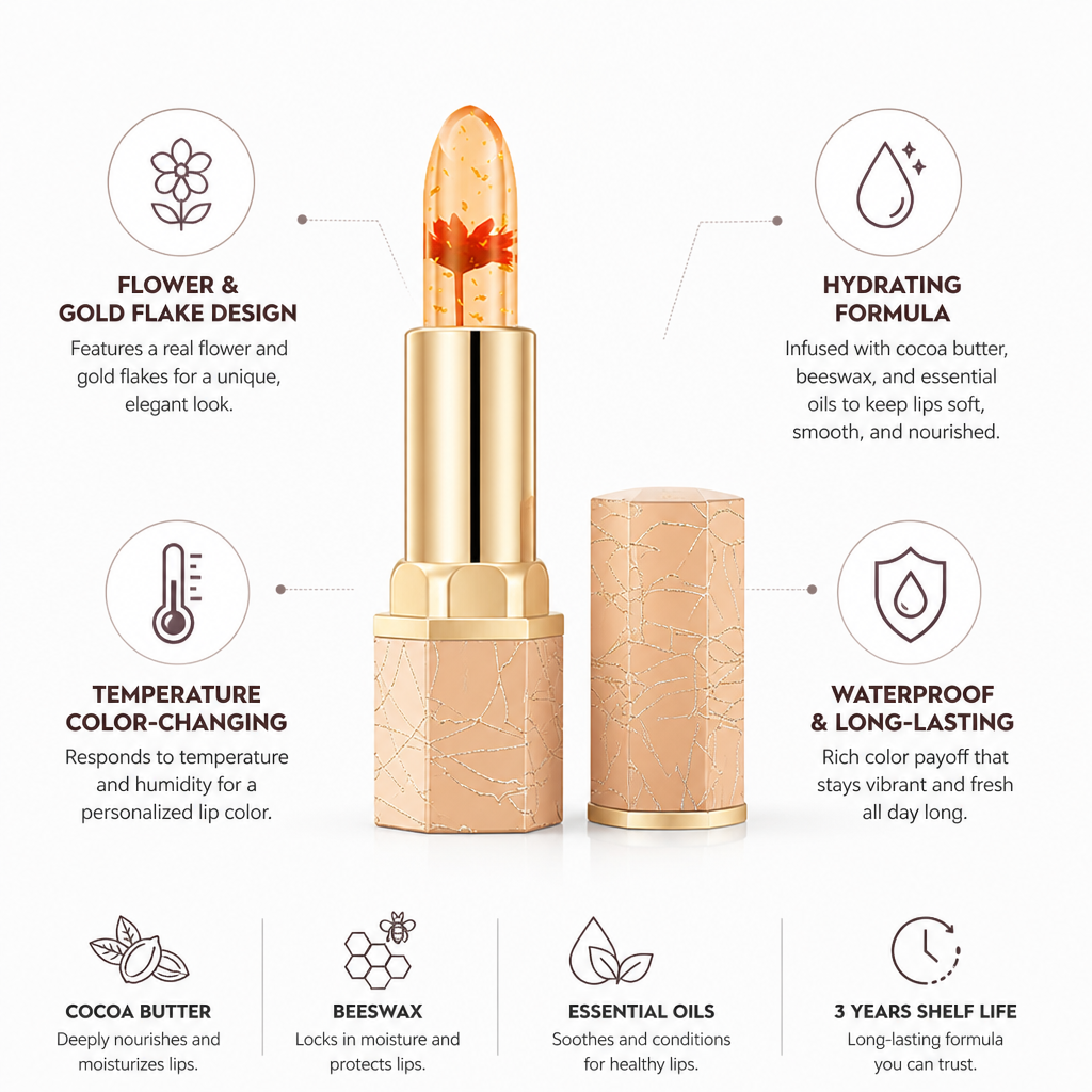 Jelly Lipstick Temperature Color-Changing Hydrating Cocoa Butter