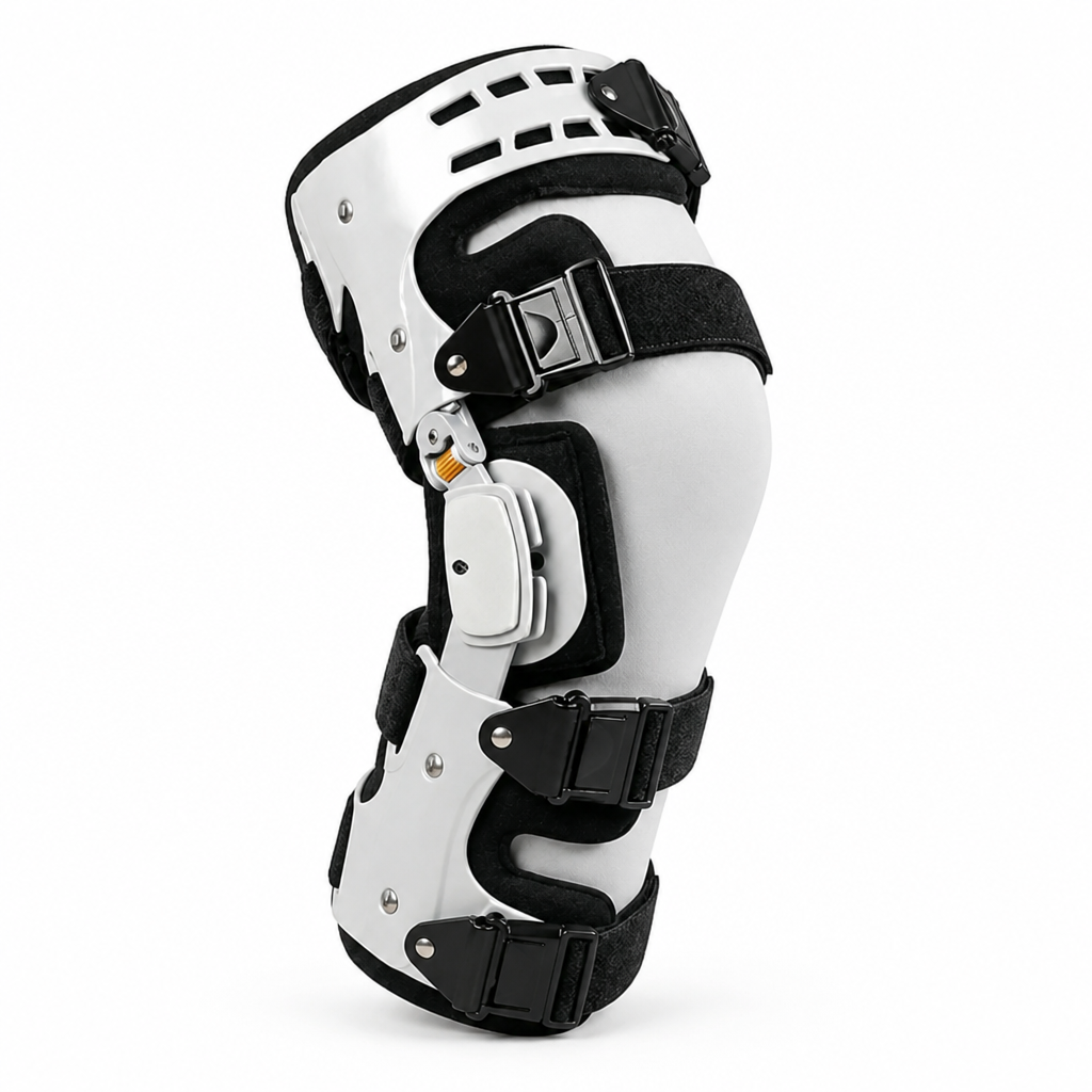 Knee Brace Adjustable Hinge Aluminium Frame & Breathable Padding