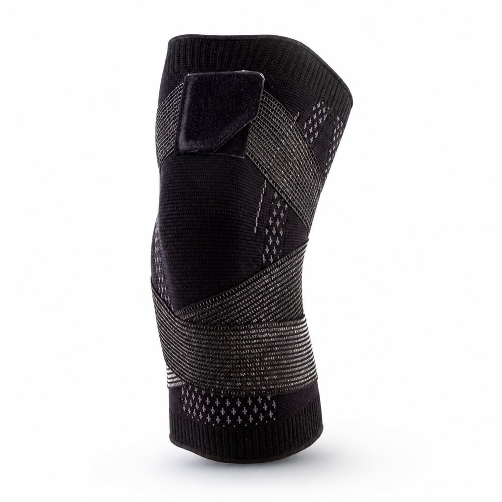 Knee Compression Sleeve 3D Knitted Breathable Adjustable Velcro Straps