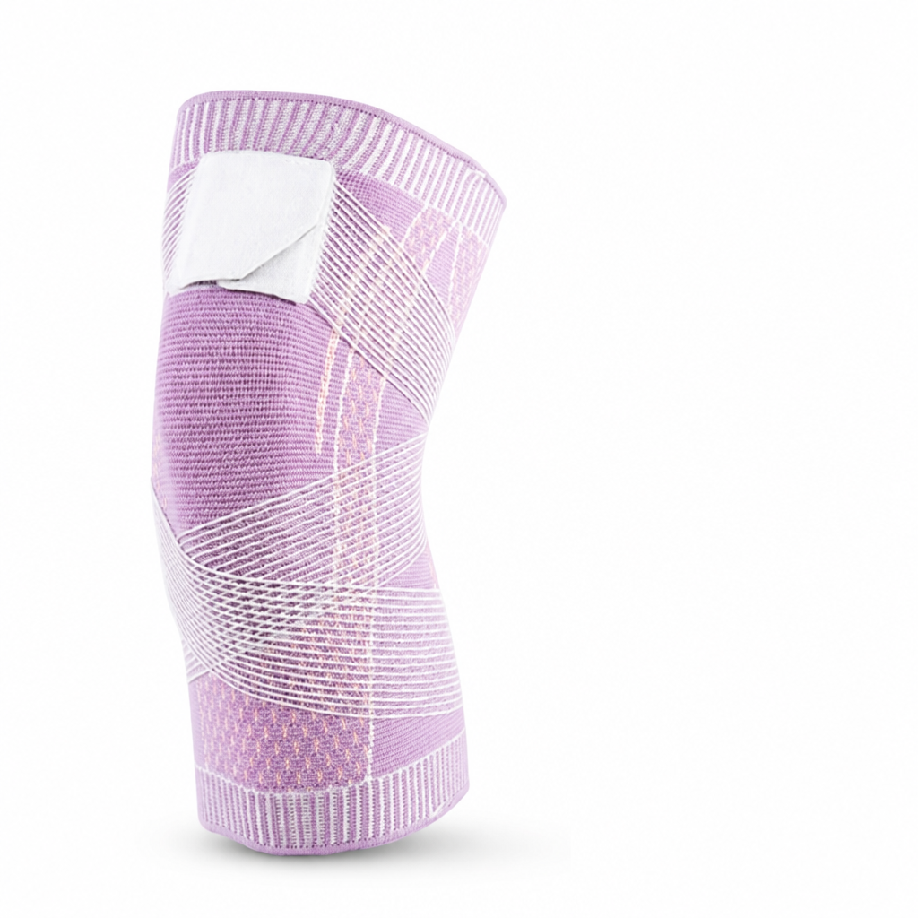 Knee Compression Sleeve 3D Knitted Breathable Adjustable Velcro Straps