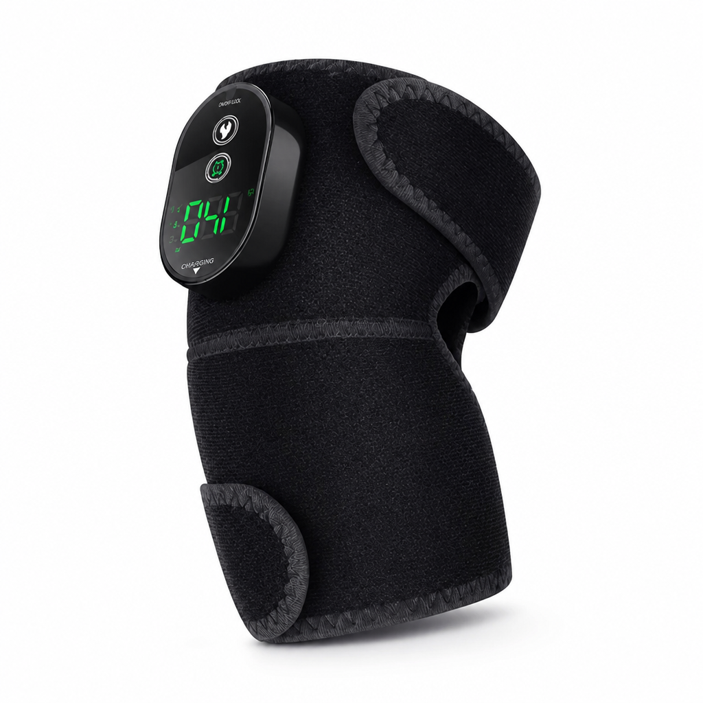 Knee Heat Therapy Wrap Wireless Rechargeable Breathable Fabric & Extension Straps