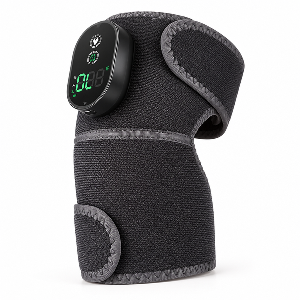 Knee Heat Therapy Wrap Wireless Rechargeable Breathable Fabric & Extension Straps