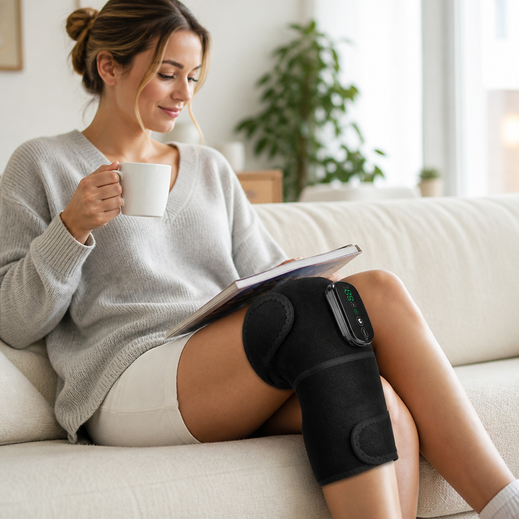 Knee Pad 4-Motor Heating Vibration Cordless