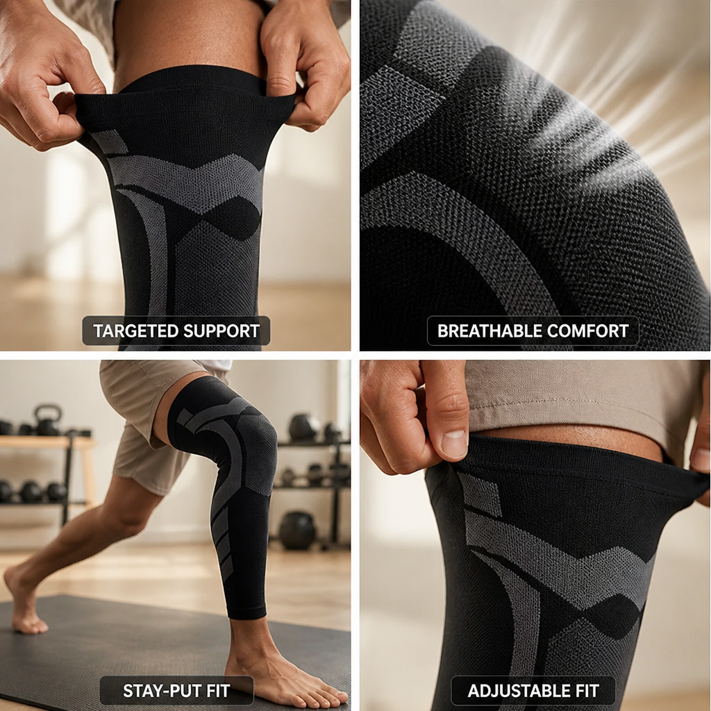 Leg Compression Bandage Targeted Support Breathable Adjustable Fit