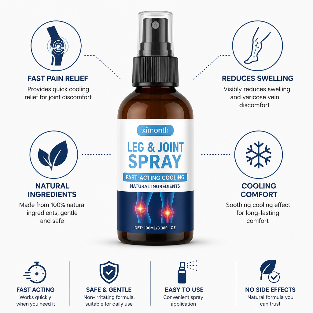 Leg & Joint Spray Fast-Acting Cooling Natural Ingredients
