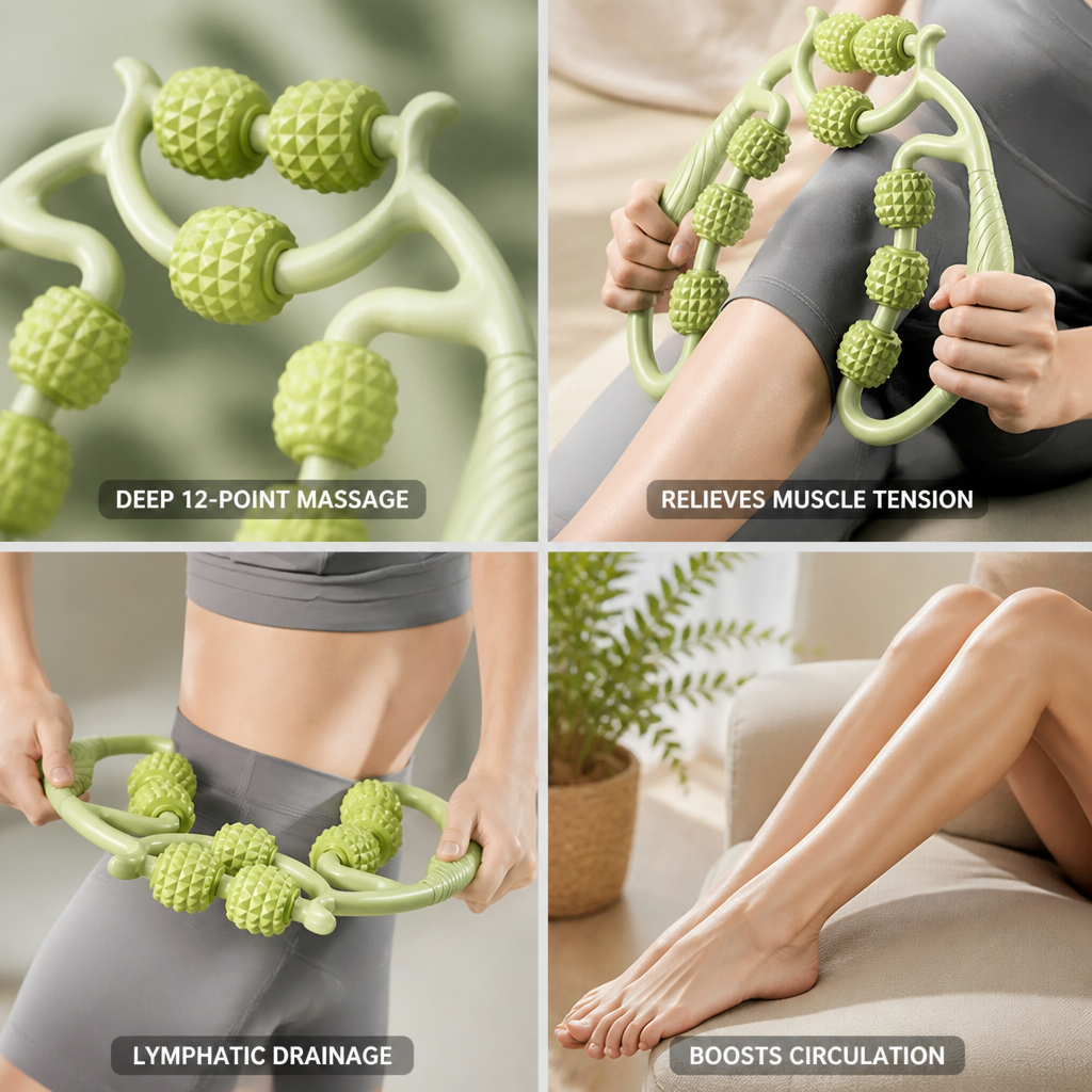 Leg Massager 12-Point Deep Massage & Lymphatic Drainage