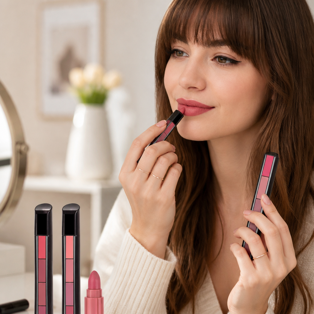 Lipstick Set 5-in-1 Switchable 10 Colors Hydrating Beeswax