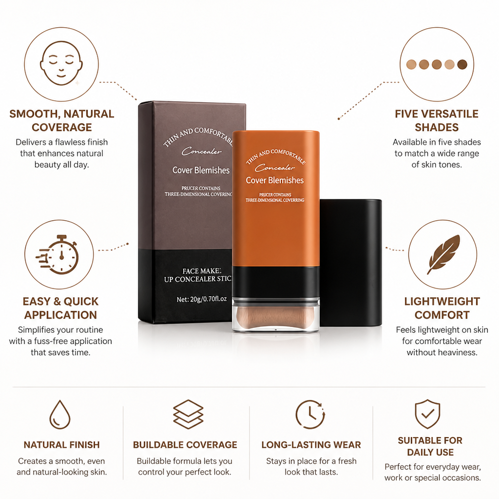 Liquid Foundation Natural Finish Buildable & Lightweight Five Shades