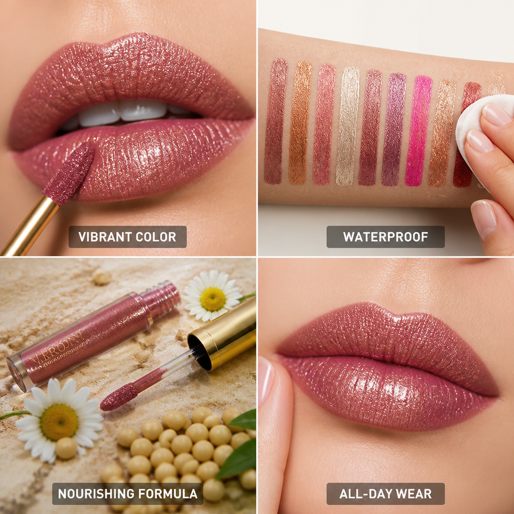 Liquid Lipstick Diamond-Shine 12-Hour Wear Chamomile & Soy