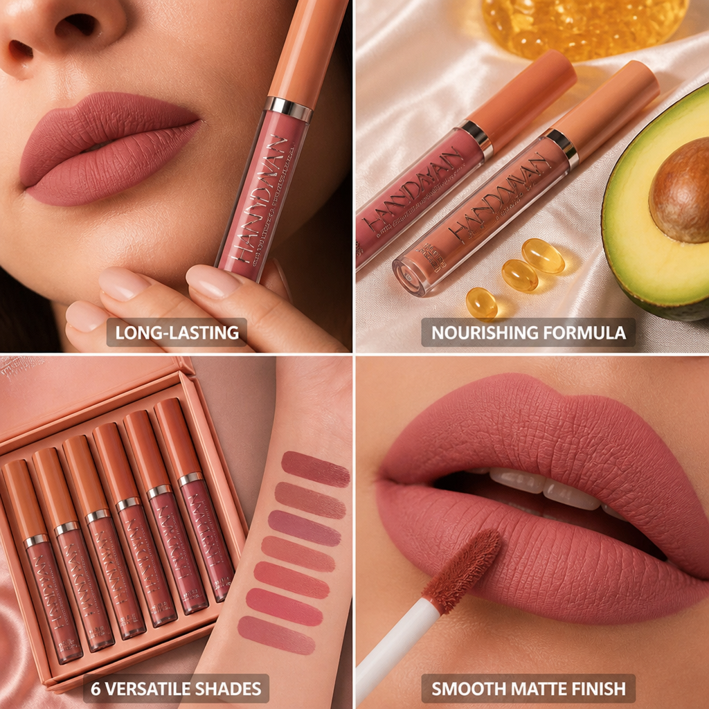 Liquid Lipstick Set Ultra-Matte Long-Lasting Six Shades