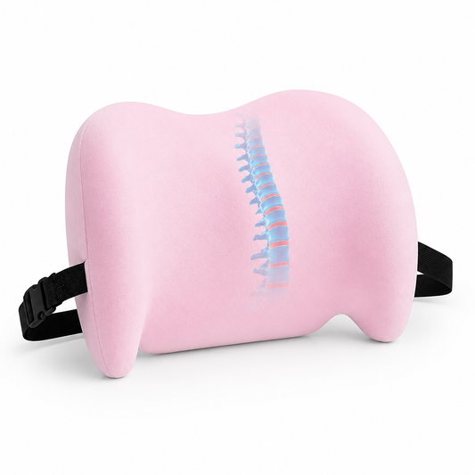 Lumbar Pillow Ergonomic Memory Foam Adjustable Straps