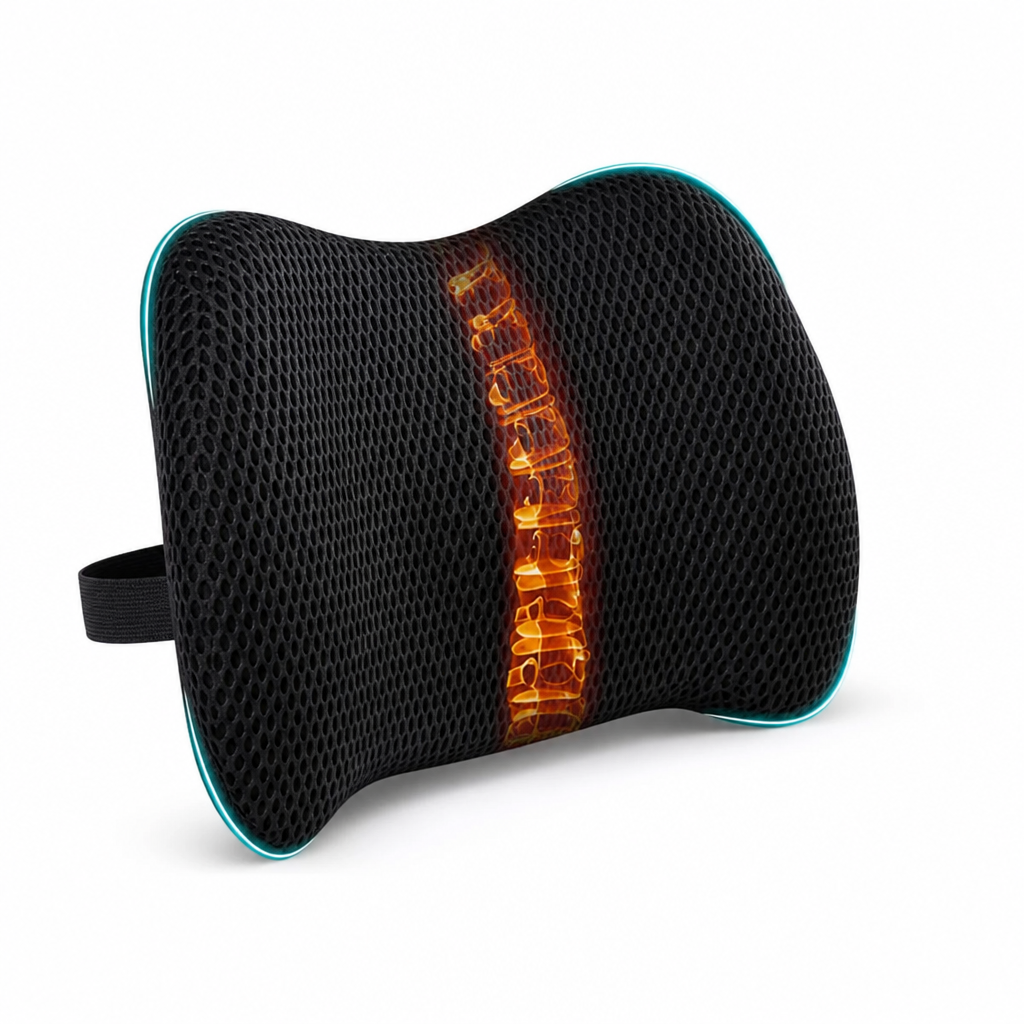 Lumbar Pillow Ergonomic Memory Foam Adjustable Straps