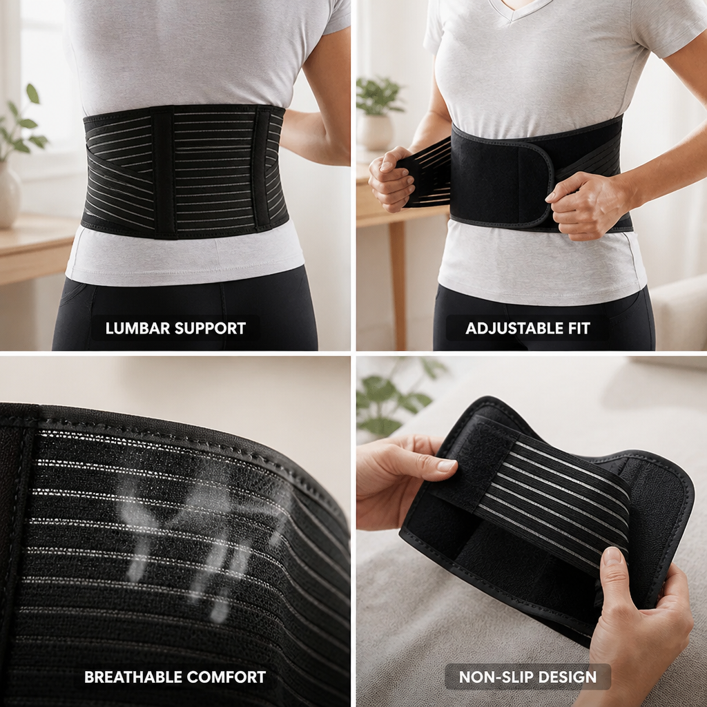 Lumbar Support Belt Adjustable Non-Slip Breathable