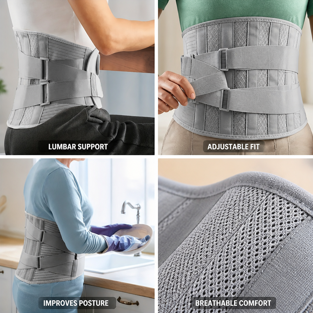 Lumbar Support Belt Adjustable Tummy Control & Posture Support