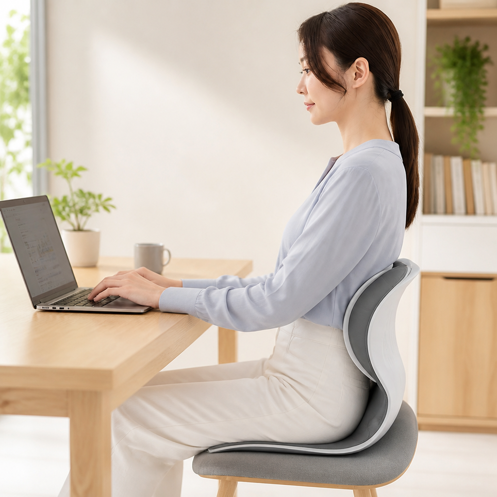 Lumbar Support Cushion Ergonomic Contoured Universal Fit Easy Clean