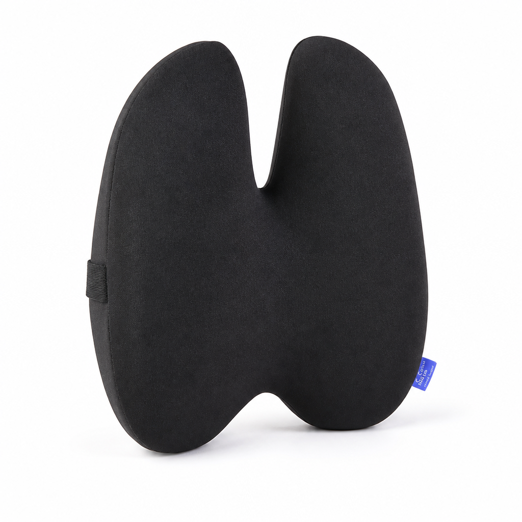 Lumbar Support Pillow Contoured Ergonomic Memory Foam & Strap