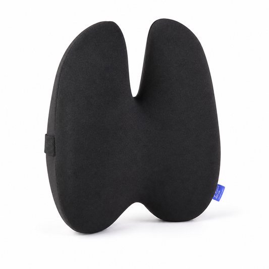 Lumbar Support Pillow Contoured Ergonomic Memory Foam & Strap