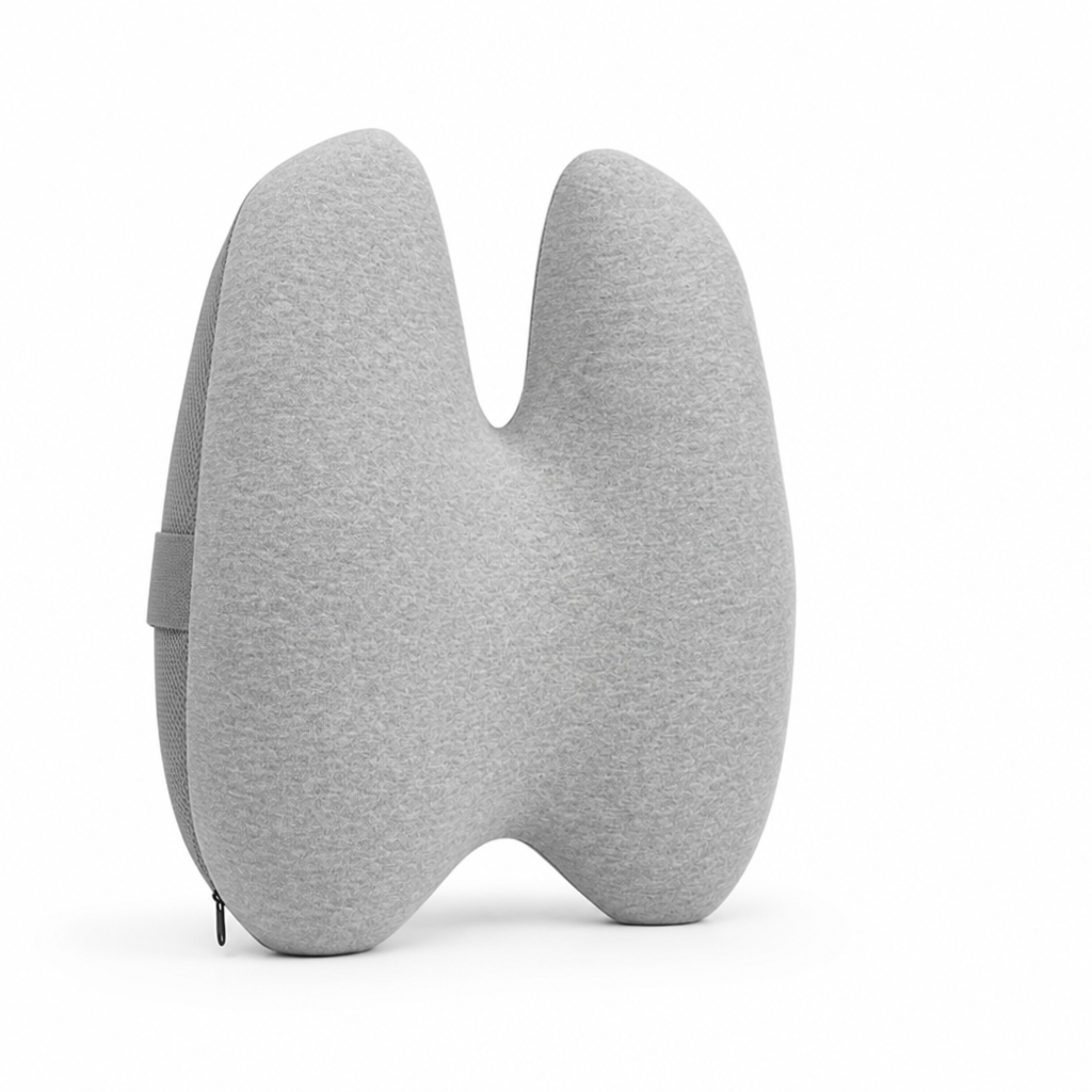 Lumbar Support Pillow Contoured Ergonomic Memory Foam & Strap