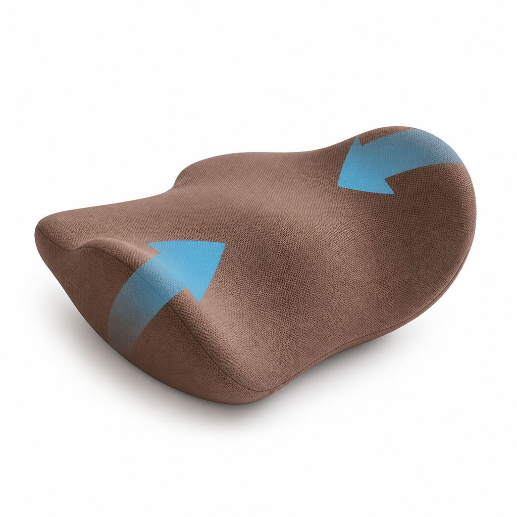 Lumbar Support Pillow Contouring Memory Foam Washable Cover